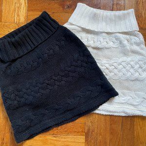 LOVE BY DESIGN - KNIT TUBE BEIGE AND BLACK - ONE SIZE